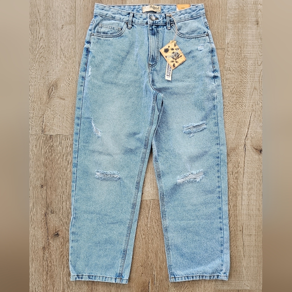 NWT 100% Cotton Womens Straight  Leg  Blue Jeans